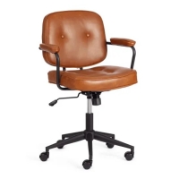 Кресло ALFA иск. кожа, Brown (коричневый)